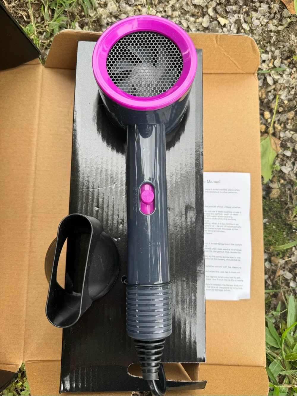 Piececool Black Hair Dryer - Strong Wind Performance